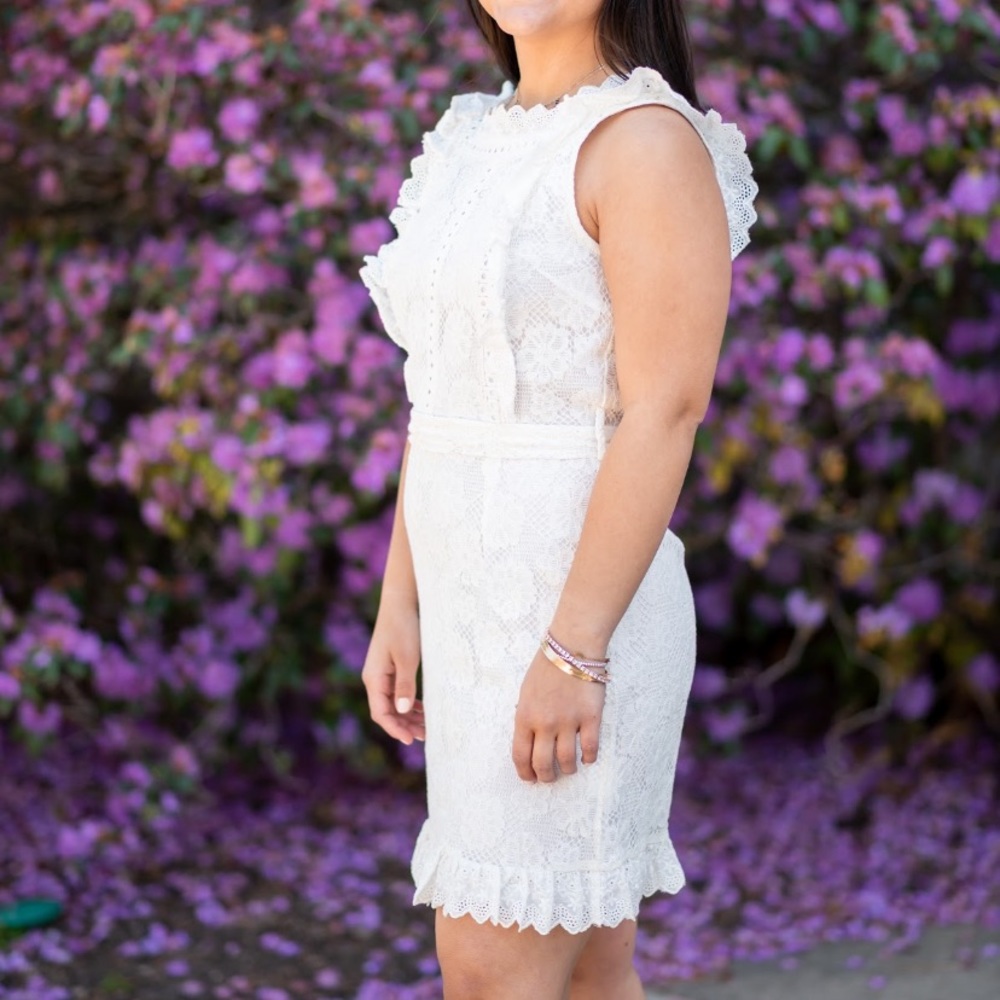 White lace dress
